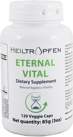 Heiltropfen Eternal Vital - Natural Ageless Vitality | 12-Compound Complex | 120 Veggie Capsules | Dietary Supplement | Third-Party Tested