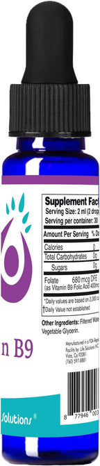 Life Solutions Liquid Vitamin B9 Dropper 2 oz