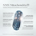 NMN Mitochondria Supplement - NMN 500mg, NAD+ & ATP Support for Cellular Vitality and Longevity - Clinically Tested elevATP, Resveratrol, CoQ10, Alpha Lipoic Acid - 90 Veggie Capsules
