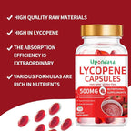 Lycopene Capsules - 500mg /100 Softgels Natural Tomato Extract Organic Complex Formula Supplement - Gluten-Free, Non-GMO (1 Pack)