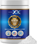 Genex Formulas Pure NMN Powder 100 Grams, Instant Dissolve, Shelf Stable, Non-Synthetic, PVP Free, Ultra-Low Density, 99.9% Pure NMN, Made in a US-Based, GMP, NSF & FSSC 22000 Certified Facility