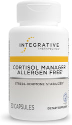 Integrative Therapeutics Cortisol Manager Allergen Free - Adrenal Health Support Supplement for Healthy Stress Response* - Vegan, Non-Dairy & Gluten-Free - 30 Capsules (15 Servings)