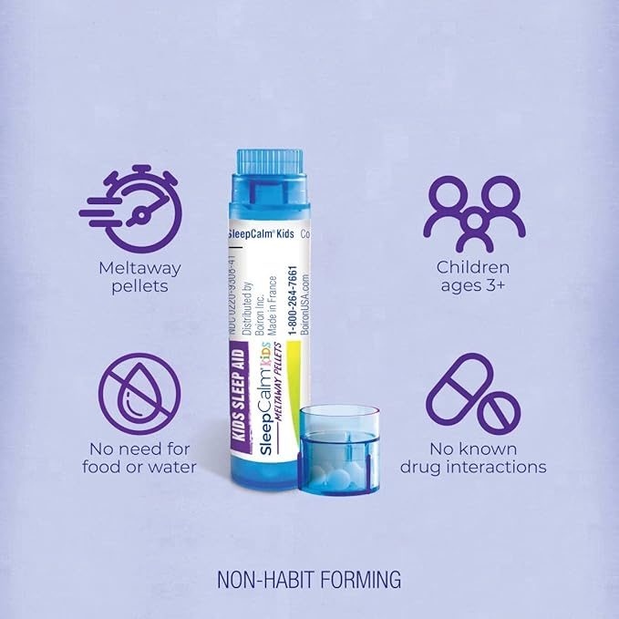 Boiron SleepCalm Kids Sleep Aid for Deep, Relaxing, Restful Nighttime Sleep - Melatonin-Free and Non Habit-Forming - 160 Count (Pack of 2)