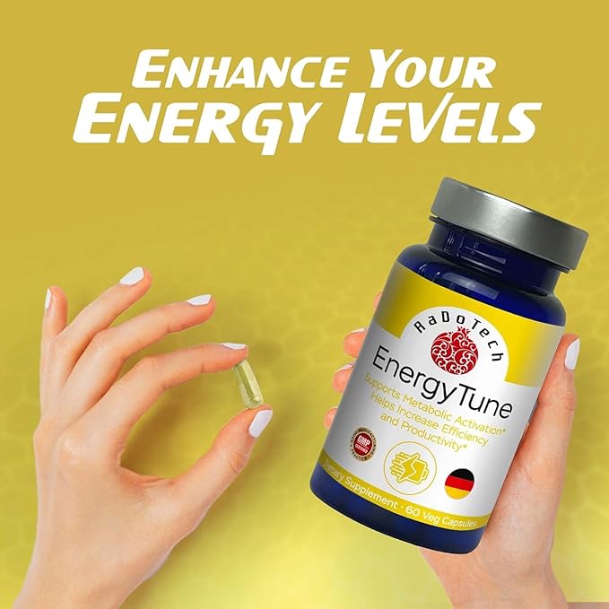 EnergyTune Energy Supplements, Increases Nutrient Absorption and Promotes Overall Health and Immune Support - Non-GMO, Gluten Free, Vegetarian - Veg Capsules (60 Count (Pack of 3))