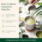VAHDAM,Turmeric Matcha Green Tea Powder (25 Cups/1.76oz) With Curcumin - Pure Japanese Matcha Powder With Indian Turmeric Powder | Delicious Matcha Latte