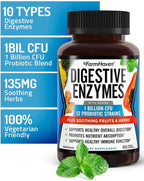 FarmHaven Digestive Enzymes with 18 Probiotics & Herbs | Papaya, Bromelain, Protease & More for Lactose Absorption & Better Digestion | Helps Bloating, Gas, Constipation | Vegetarian, 120 Capsules