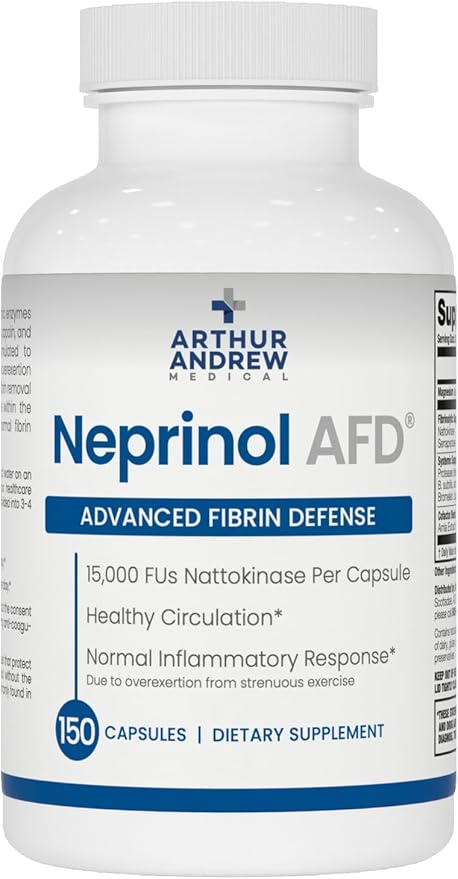 Arthur Andrew Medical, Neprinol AFD, Multi Enzyme Blend with Serrapeptase & Nattokinase, 150 Count (Pack of 1)