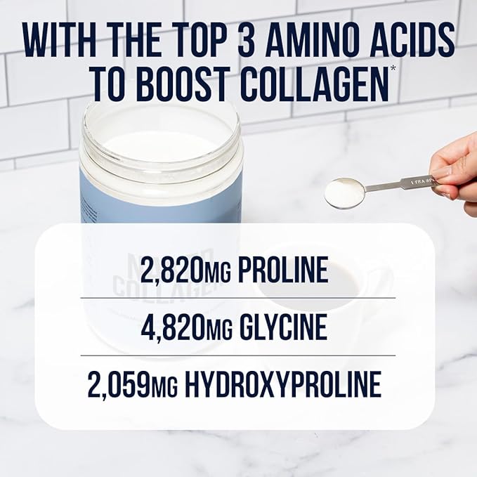 NAKED Collagen Advanced - Peptides Protein Powder, Hyaluronic Acid, Vitamin C, Pasture-Raised, Grass-Fed Hydrolyzed Collagen Supplement, Paleo Friendly, Non-GMO, Keto, Gluten Free, 1.3LB