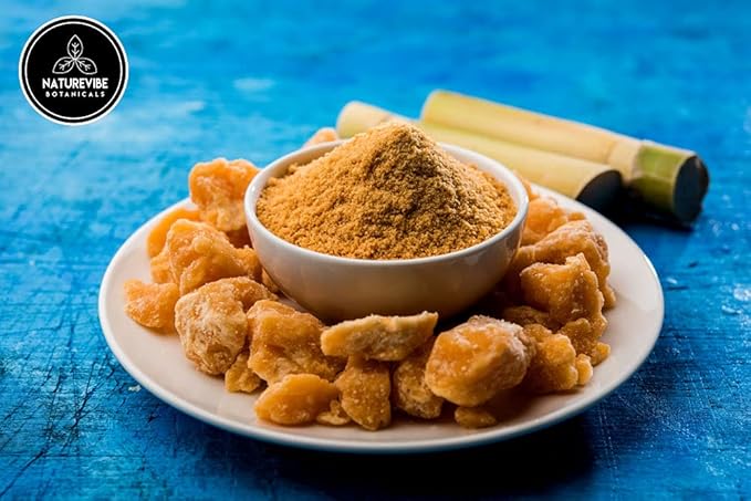 Naturevibe Botanicals Jaggery Powder 5lb | Pure & Natural Unrefined Sweetener | Gluten Free Sugar Substitute | No Anti-Caking Agent | Perfect for Tea Coffee Baking - 80 Ounces