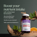 New Chapter® Vitamin C Immune Defense Supplement + Elderberry – Excellent Source of Vitamin C, One Daily Tablet for Healthy Immune Support, Made with Organic Herbs, Non-GMO, Gluten Free, 90 ct