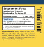 Researched Nutritionals TocoPure D&G - Vitamin E Tocotrienols - Antioxidants Supplement to Support Cellular, Lipid Metabolism & Heart Health - Gamm & Delta Tocotrienol Complex (60 Softgels)
