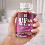 Grab The Gold Hair Skin & Nails Vitamins for Women | Gummies with 6000mcg Biotin & Collagen | 10 Essential Vitamin & Minerals | Gluten-Free, Non-GMO, Passion Fruit Flavor | 1 Month Supply, Made in USA