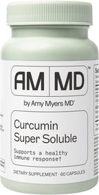 Amy Myers MD Curcumin Super Soluble - Supports Immune Health, Gut Integrity & Liver Detox Pathways - BCM-95 Turmeric - High Bioavailability - 60 Capsules (60 Servings)