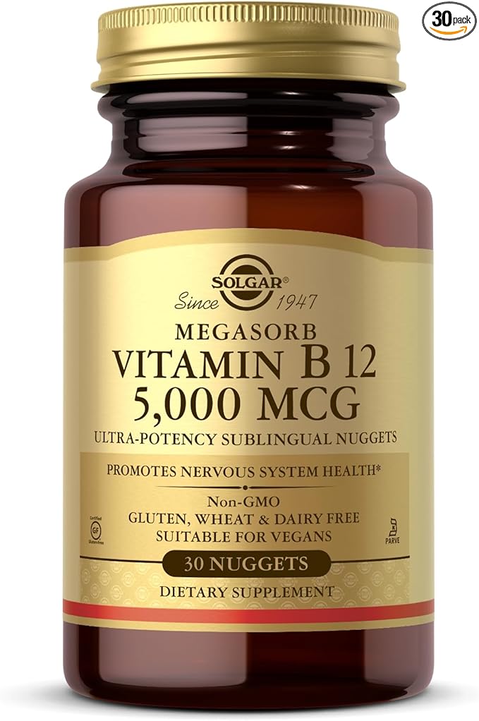 Solgar - Megasorb Vitamin B-12, 5000mcg, 30 nuggets