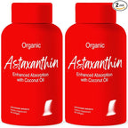Advanced Bionetix 2 Pack Triple Strength AstaQuil™ Astaxanthin 12mg High Bioavailability Formula, 120 Softgels Organic Coconut Oil for Enhanced Absorption. Powerful Antioxidant Eye Joint Heart Health