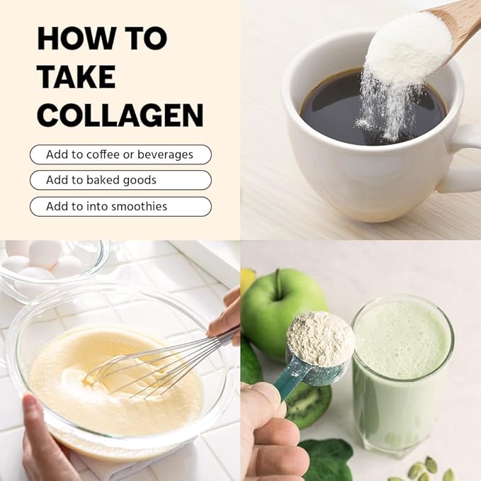 Marine Collagen Peptides - Hydrolyzed Ultra-fine Collagen Powder for Women & Men, Hyaluronic Acid, Biotin, Vitamin C, for Skin, Hair, Nails, Joints, Non-GMO, Unflavored, Easily Dissolved, 16oz