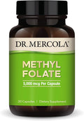 Dr. Mercola Methyl Folate - Supports Detoxification & Cellular Health - 5-MTHF Folate - Bioavailable Formula - 5 mg - 30 Capsules