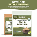 HANDPICK Organic Amla Powder (14oz) Amalaki, USDA Organic, Non-GMO | 100% Raw and Natural - Lab Tested for Purity | Indian Gooseberry Powder | Resealable Zip Lock Pouch