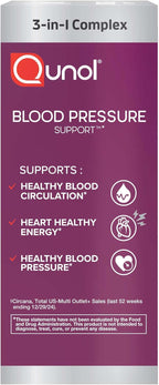 Qunol Blood Pressure Support, 3 in 1 Beets + CoQ10 + Grape Seed Extract, Beet Root Capsules That Supports Healthy Blood Circulation & Heart Healthy Energy, 60 Count (Pack of 4)