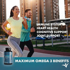 Omega-3 Supreme Fish Oil 1400 mg. MSC Certified +75% Omega-3s 1050 mg, 644/336, NO Fish-Burps & Improved Absorption | Molecular Distilled, Mercury/PCB/Toxin Tested (90 Count (S))