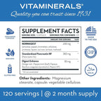 Vitaminerals 61 Normagest | Digestion Support Formula for Protein, Fats & Carbs | Veggie Caps (120 Capsules)