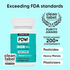 NovaFerrum Pow | Chewable Iron Supplement for Kids & Adults Ages 12 and Over | Anemia | 36mg of Iron | 90 Servings | Sugar Free