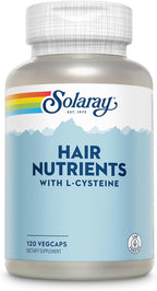SOLARAY Hair Nutrients Supplement for Women & Men - with Biotin, L-Cysteine Vitamin A, Iron, Zinc, 60 Servings - 120 Veg Caps