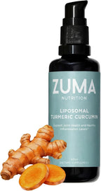 Zuma Nutrition Liposomal Turmeric Curcumin Drops, Vegan Natural Liquid Tonic with Black Pepper Extract for Joint, & Liver Health Support, Herbal Supplement for Men & Women, 60 ML Bottle