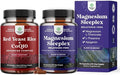 Bundle of Red Yeast Rice with CoQ10 Supplement - Advanced Healthy Heart & Cholesterol Levels and High Absorption Magnesium Sleep Supplement - Rest Support Magtein L-Threonate & Apigenin Theanine