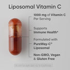 Adventure Home Sports Liposomal Vitamin C 500mg High Absorption Pure-Way C - Certified Vegan, Non-GMO, Gluten Free Antioxidant & Immune Support - 120 Count + Exclusive Vitamin Guide