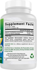 Best Naturals Vitamin B1 as Thiamine Mononitrate 100 mg Tablets (120 Count (Pack of 3))