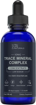 Trace Mineral Complex – 4 oz (48Servings) – 72+ Ionic Minerals Concentrate/Magnesium, Chloride, Boron, Potassium/Supports Hydration & Electrolyte Balance