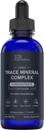 Trace Mineral Complex – 4 oz (48Servings) – 72+ Ionic Minerals Concentrate/Magnesium, Chloride, Boron, Potassium/Supports Hydration & Electrolyte Balance