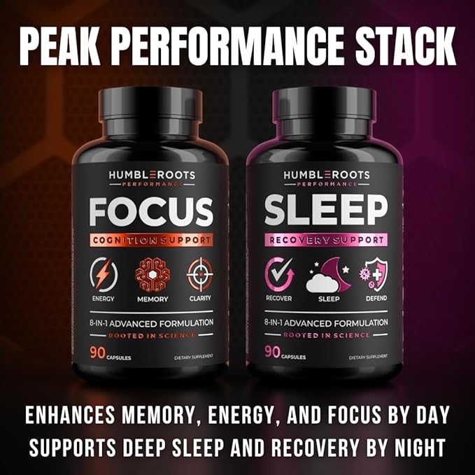 Advanced Focus Supplement Nootropic Brain Supplements for Memory and Focus | Lion's Mane, Caffeine, L-Theanine, and 5 Additional Natural Ingredients to Improve Cognitive Health & Energy (90 Capsules)