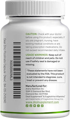 Deal Supplement Zinc 50mg with Selenium + Copper, 240 Capsules, 8 Month Supply, 3 in 1 Mineral Formula, Zinc Picolinate Complex Supplement, Supports Healthy Immune System for Adults and Kids