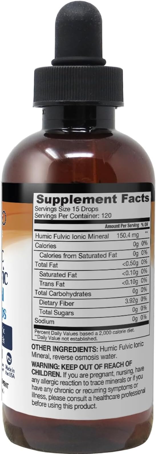 Ameo Life Humic & Fulvic Mineral Drops – Ionic Trace Minerals for Immune, Digestive & Cognitive Support – 65+ Essential Minerals from Organic Soil – Gentle Cleansing – 4 fl oz