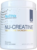 Nu-Creatine Pure Monohydrate to Support Muscle Growth & Recovery - Supports Cognitive Function - Maximize Your Performance and Workout - 5g per Serving - 50 Servings