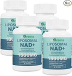 inGreens Liposomal NAD+ Supplement 1800 mg with Nicotinamide Riboside, Trans Resveratrol, Trimethylglycine，Replaces NMN, Boost NAD+, Aging Defense，Cellular Energy, 240 Softgels