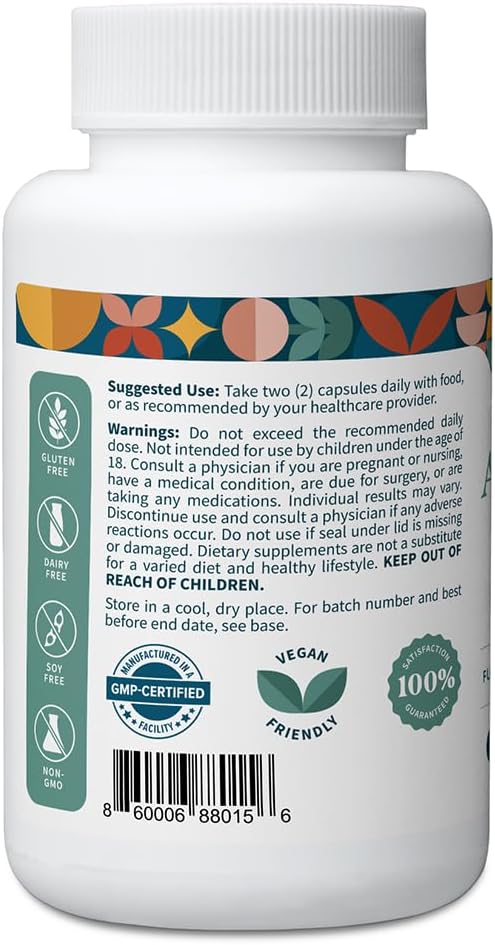 Pattern Wellness Ashwagandha Complex for Men & Women – Organic KSM-66® & Black Pepper Extract – Supports Stress Response & Energy Balance – Non-GMO – 60 Vegan Capsules