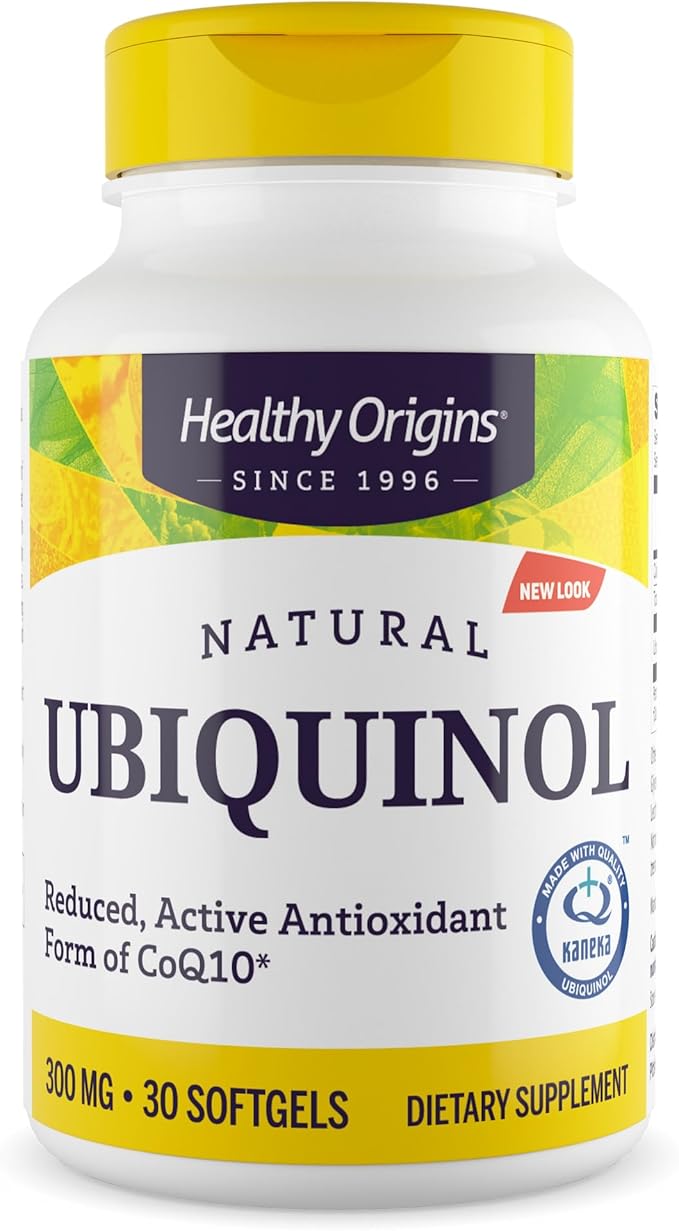 Healthy Origins Ubiquinol (Active Form of CoQ10), 300 mg - Ubiquinol Supplements for Heart Health & Antioxidant Support - Gluten-Free & Non-GMO Supplement - 30 Softgels