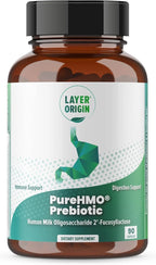 Layer Origin PureHMO Human Milk Oligosaccharide (HMO 2'-FL) Prebiotic Fiber - Feed 180 Billion Probiotics/Serving, 30-Day Supply