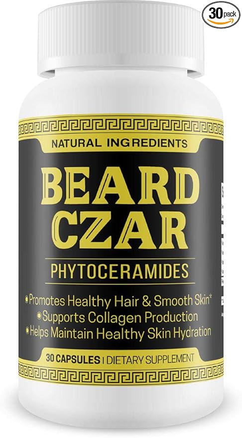 The Beard Czar- Phytoceramides- Promotes Healthy Hair & Smooth Skin- Supports Collagen Production- Helps Maintain Healthy Skin Hydration- 30 Capsules