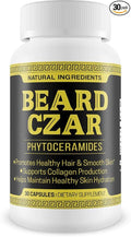 The Beard Czar- Phytoceramides- Promotes Healthy Hair & Smooth Skin- Supports Collagen Production- Helps Maintain Healthy Skin Hydration- 30 Capsules