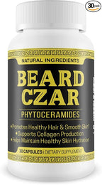 The Beard Czar- Phytoceramides- Promotes Healthy Hair & Smooth Skin- Supports Collagen Production- Helps Maintain Healthy Skin Hydration- 30 Capsules