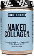 NAKED Chocolate Collagen Peptides Protein Powder, 24 Servings, Pasture-Raised, Grass-Fed Hydrolyzed Collagen Supplement, Paleo Friendly, Non-GMO, Keto, Gluten Free, 20oz