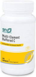 SFI Health Klaire Labs Buffered Vitamin C Capsules with Quercetin Bioflavonoids & L-Glutathione to Support Immune Function & Antioxidant Protection - Hypoallergenic & Gentle on Stomach (250 Capsules)