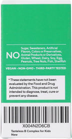 Tasteless B Complex Powder for Kids- B1, B3, B5, B6, Methylfolate and Methyl B12. No Sweeteners, Flavors, Colors or Preservatives. Add to Beverages or Food.
