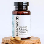 GutArmor Gut & Heart Health + Immune Support | 3 Month Supply | 90 Soft Gel Capsules | Pure Butyrate 350mg & Vitamin D3 2000IUs & Vitamin K2 120mcg | Heart Health | Gastrointestinal Support