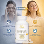 Lifted Naturals Mood Boosting Probiotic 30 Billion CFU - Mood Support Supplement, Prebiotics and Probiotics for Women & Men, Acidophilus Lactobacillus Probiotic, Shelf Stable & Non-GMO, 60 Capsules