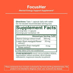 MENOLABS® FocusHer™ Mental Energy Support Supplement – Caffeine-Free Focus, Concentration & Memory – enXtra® & Lutemax 2020® – Menopause, Brain & Eye Health – 30 Capsules, 30-Day Supply